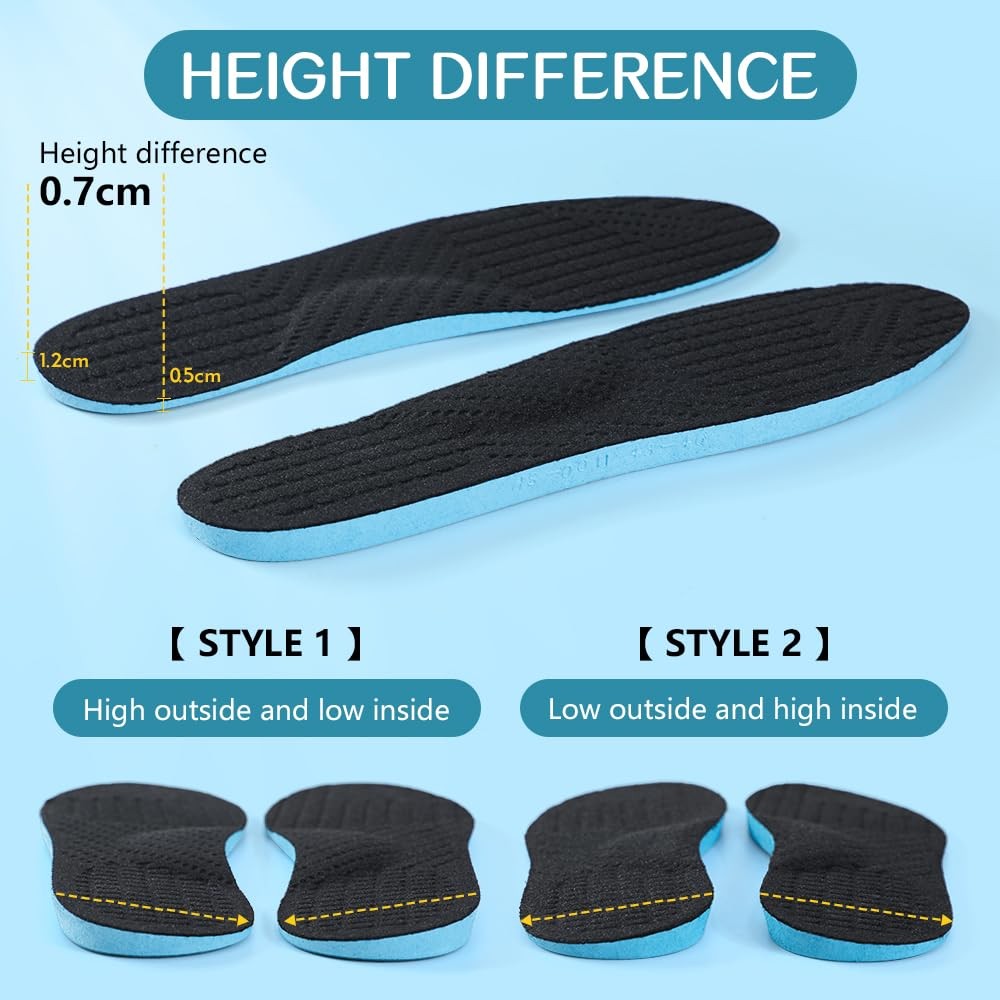Supination Insoles Orthotic Arch Support Heel Pain Flat Feet Inserts