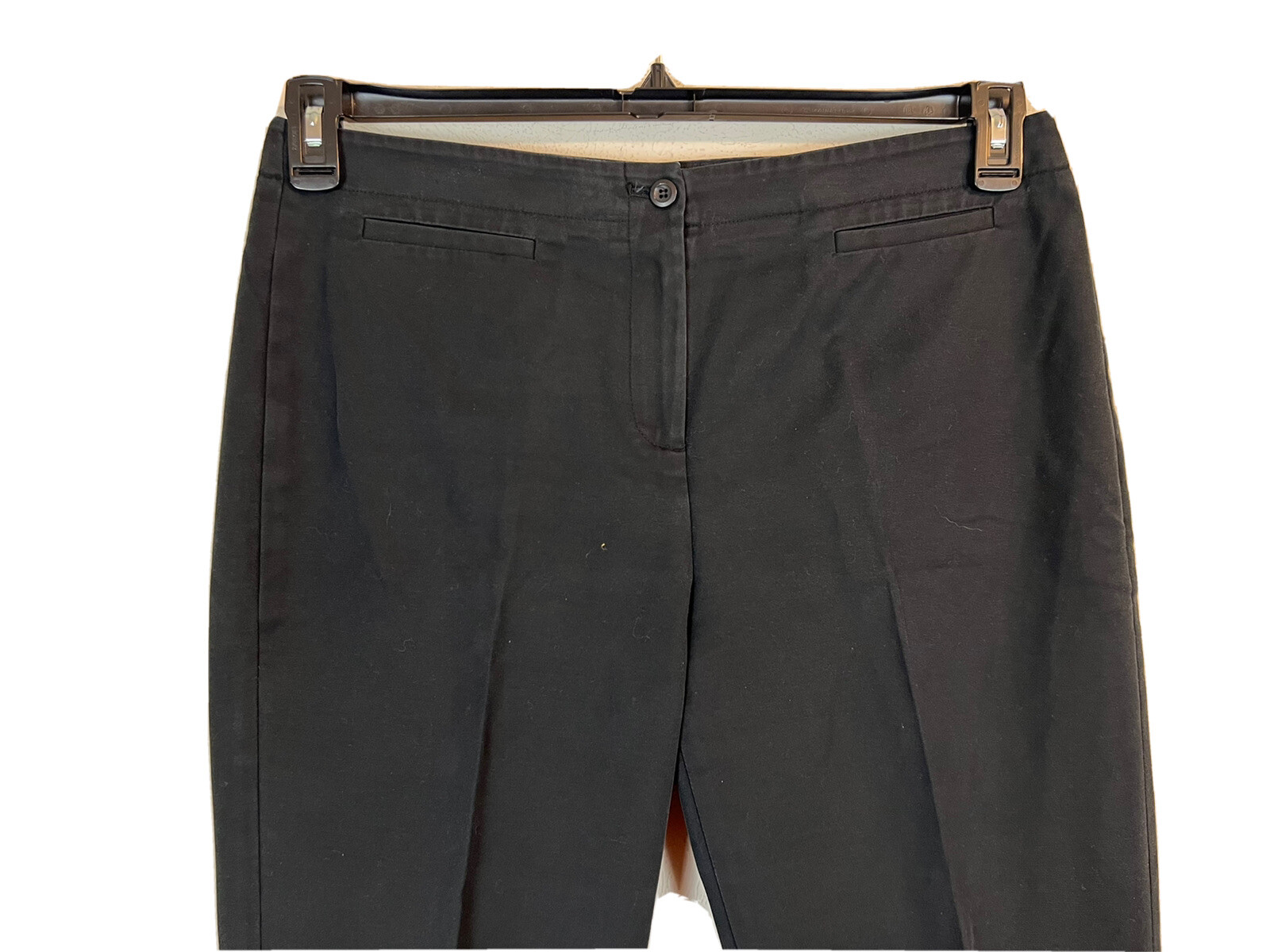 Women’s Black Gallia Moda Stretch Pants. Size 12. 97% Cotton/ 3% Elastane.