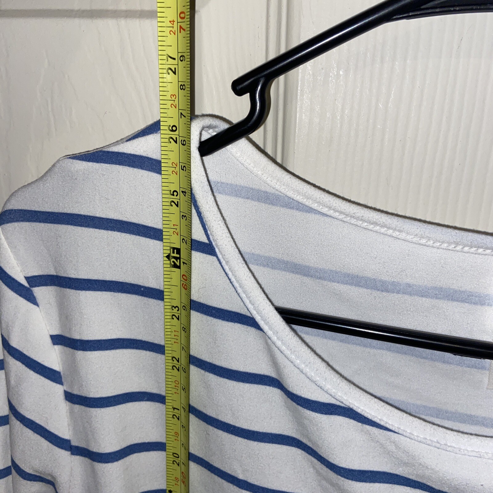 Lime N Chili Women’s Blouse White Small Blue Stripes