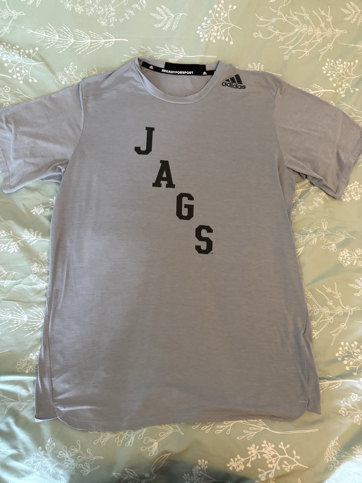 IUPUI adidas AEROREADY Graphic Tee Gray Crew Neck Breathable Mens L