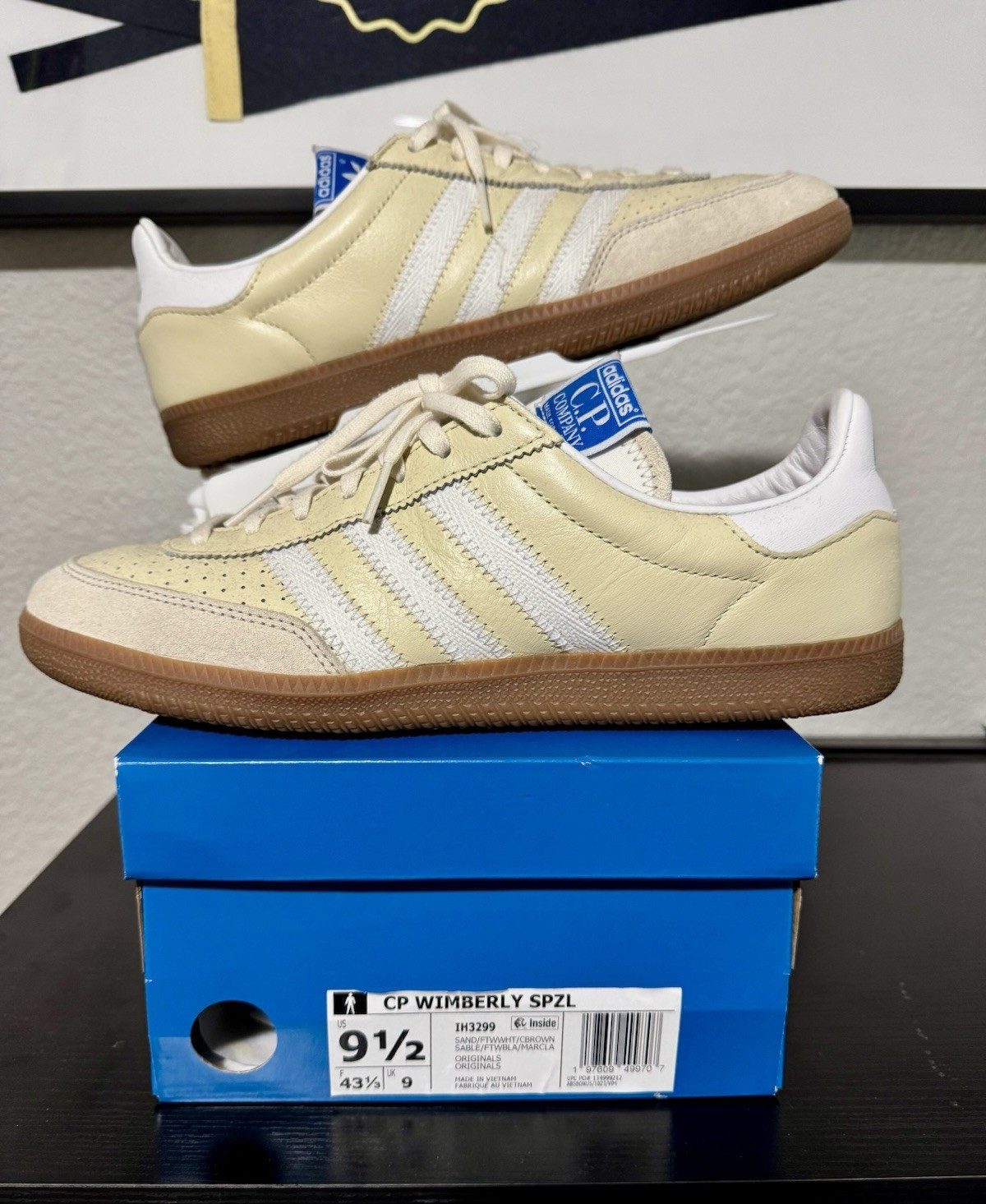 adidas C.P. Company Wimberly SPZL IH3299 Sand Bliss Suede Low Top Sneakers