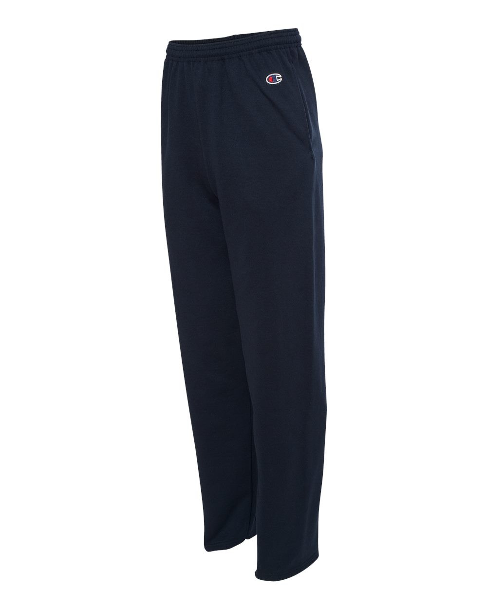 🔥 Champion Men’s Powerblend Open-Bottom Sweatpants with Pockets P800 Navy Med
