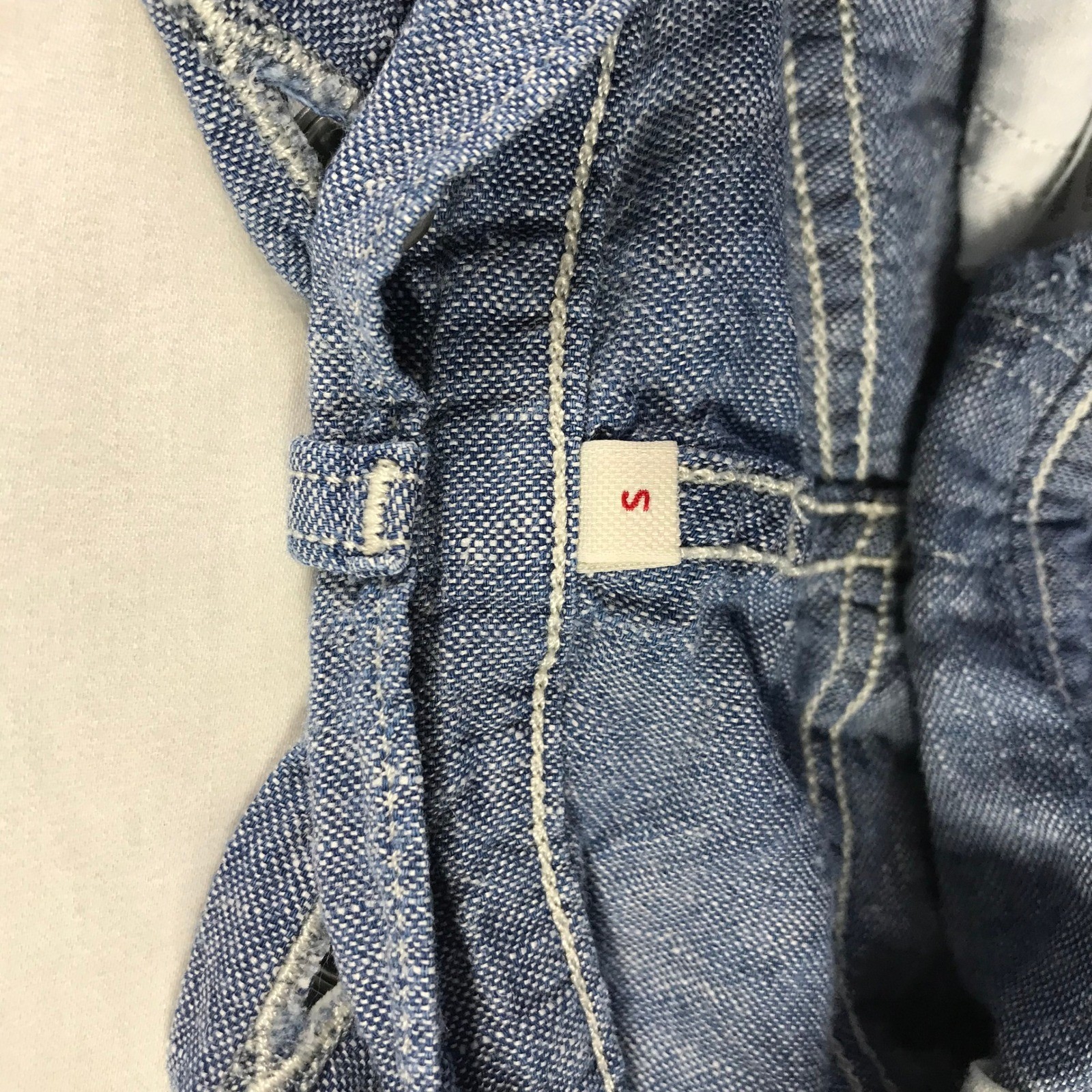 Levi Strauss Womens Blue Cotton Linen Blend Bib Overalls Size S 22866-0002