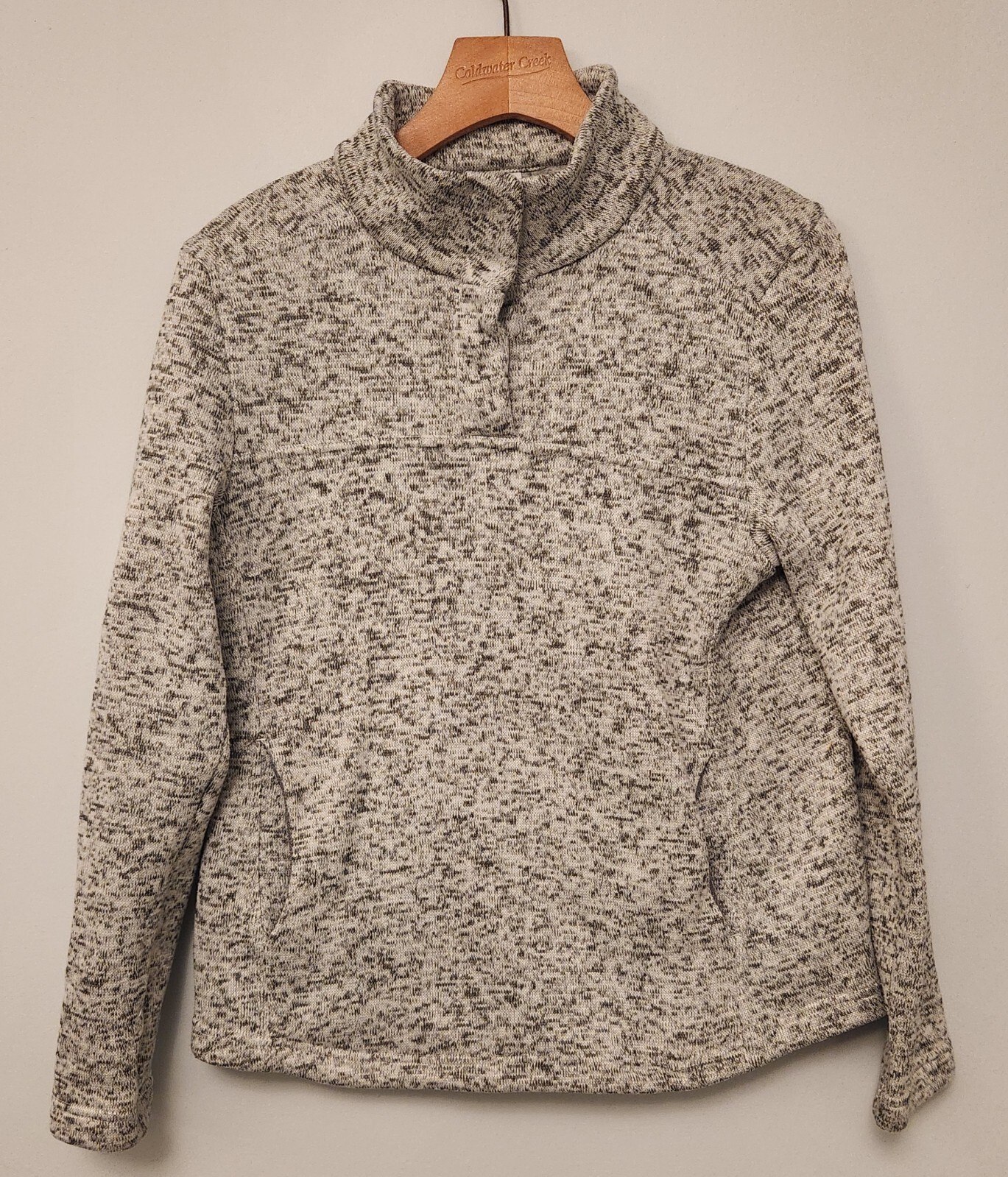 Kyodan Sweater Freedom Trail Pullover 1/2 Zip Gray Pockets Outdoors Womens Med