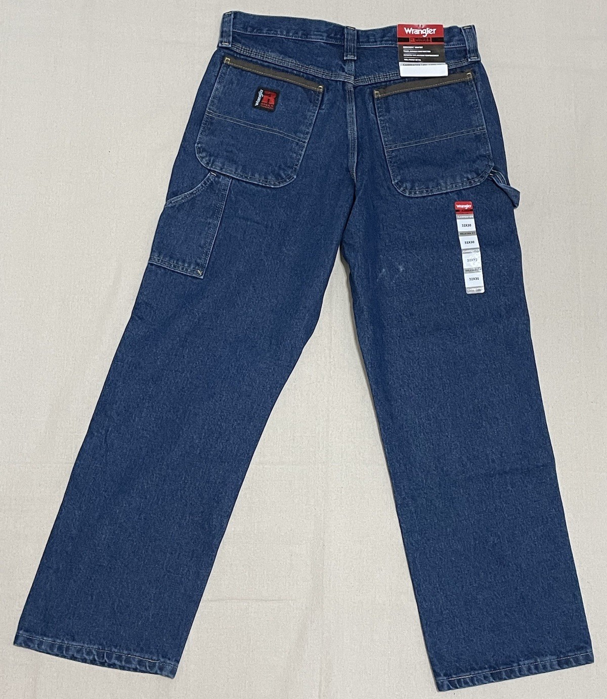 Wrangler Riggs Carpenter Pants Mens 32×30 Blue Workwear Relaxed Fit Utility NWT