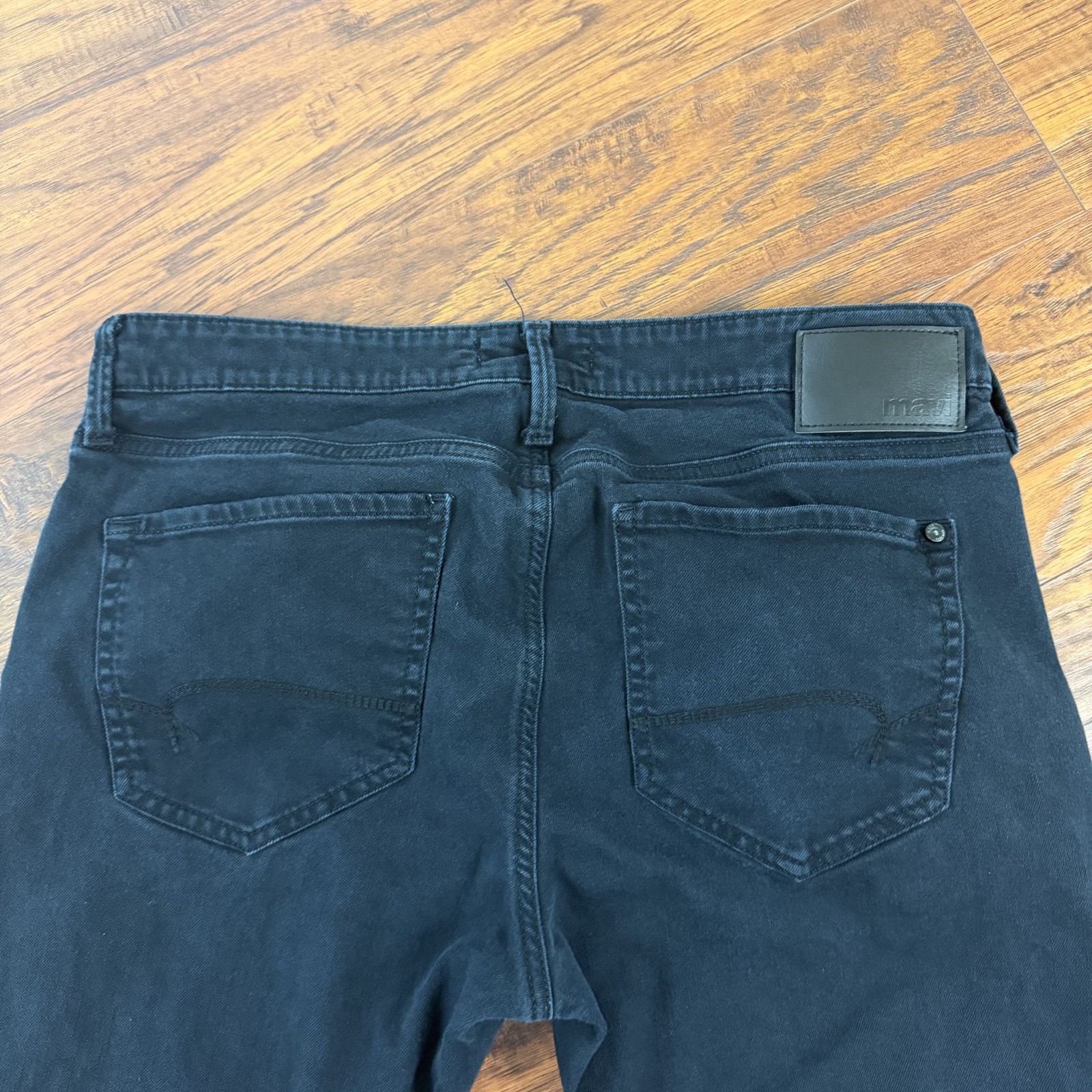 Mavi Jeans Mens 34 Black Straight Leg Slim Fit Stretch Denim Mid Rise Jake
