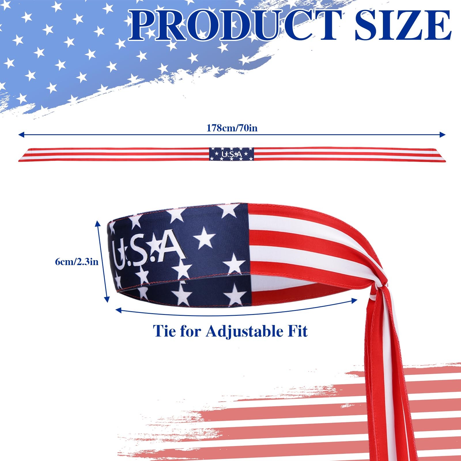 National Flags Non-Slip Sports Headband Sweatband for Men Women, Ideal for USA