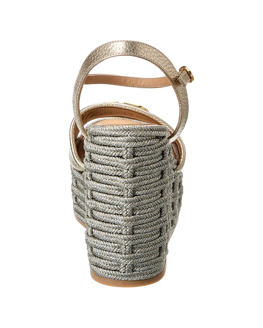Valentino Vlogo Signature Leather Wedge Sandal Women’s