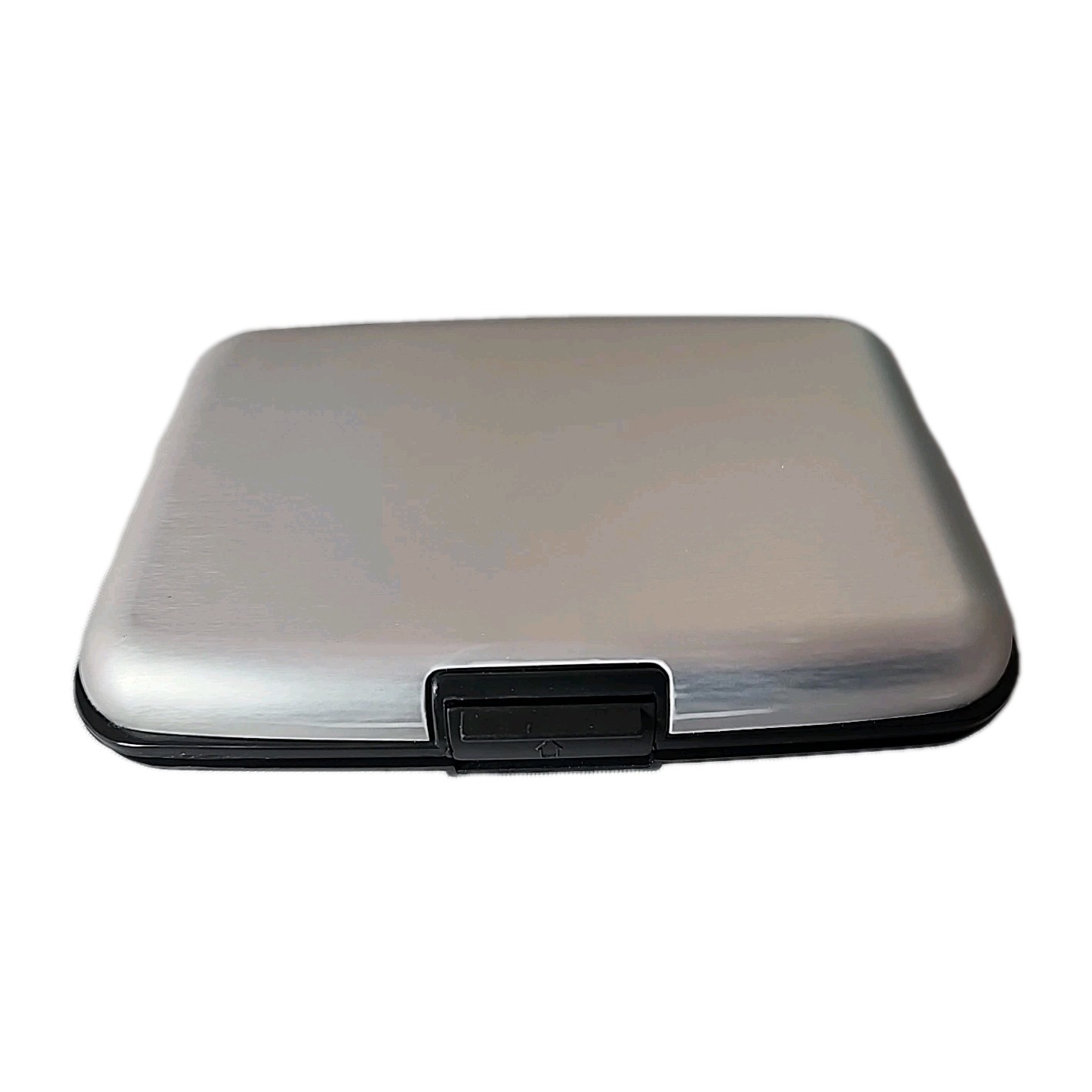Men’s Hard-Case Card Holder/Wallet 8-Slot Silver Credit & Business Cards Safe