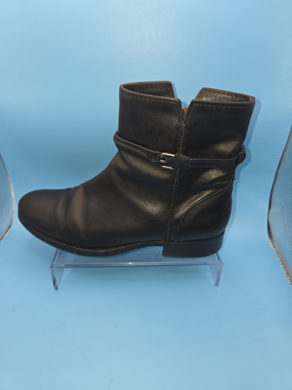 FRYE Melissa Black Leather Inside Zip Boots Size 8B EUC Style 3478443