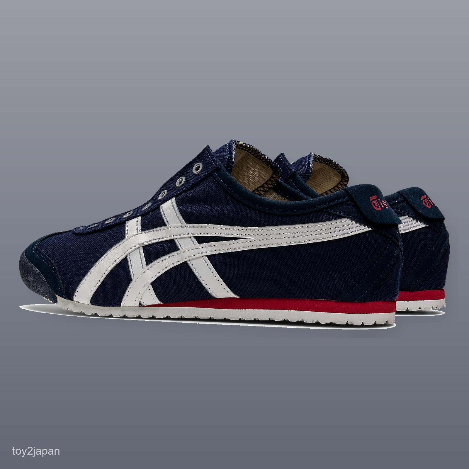 Onitsuka Tiger MEXICO 66 SLIP-ON 1183A360-401 Navy Off-white Men’s Size New
