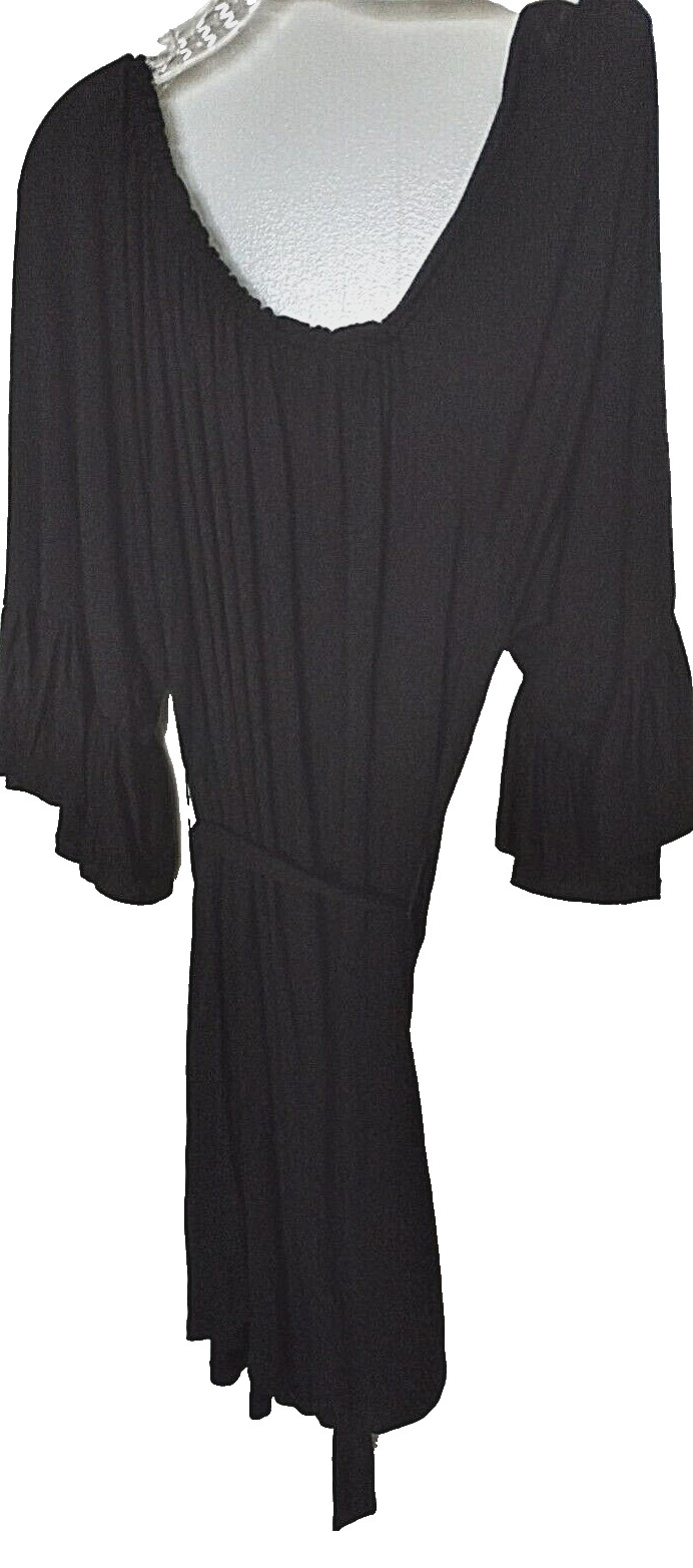 Cupio 95% viscose, 5% spandex solid black jersey off-the shoulder dress Size XL