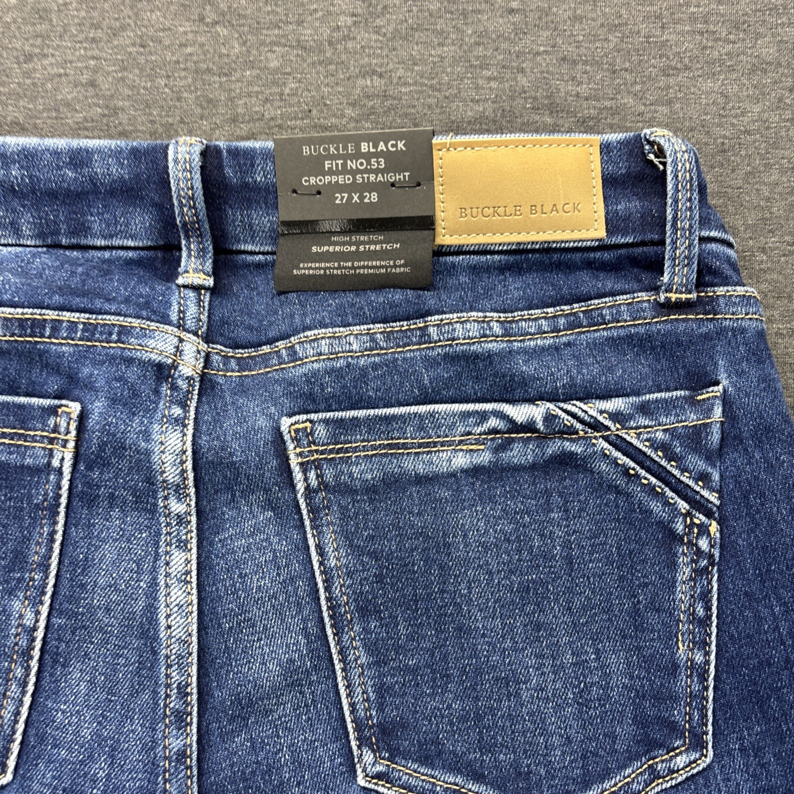 Buckle Black Fit No 53 Cropped Straight Jeans Womens fIT-28×27 TAG-27×28 NEW