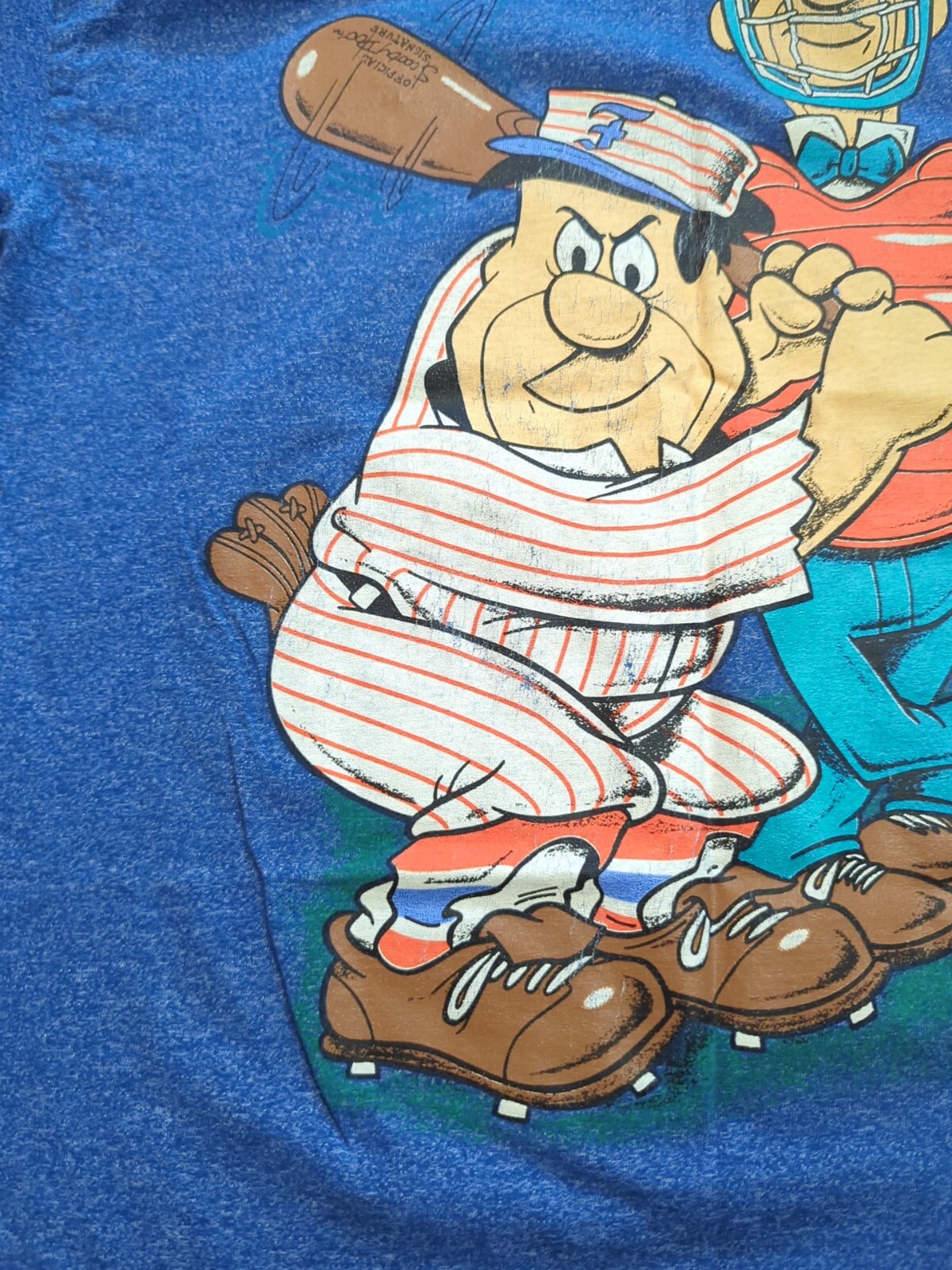 Vintage Cartoon Network Yogi Bear Flintstones Shirt Double Sided Graphic Adult L