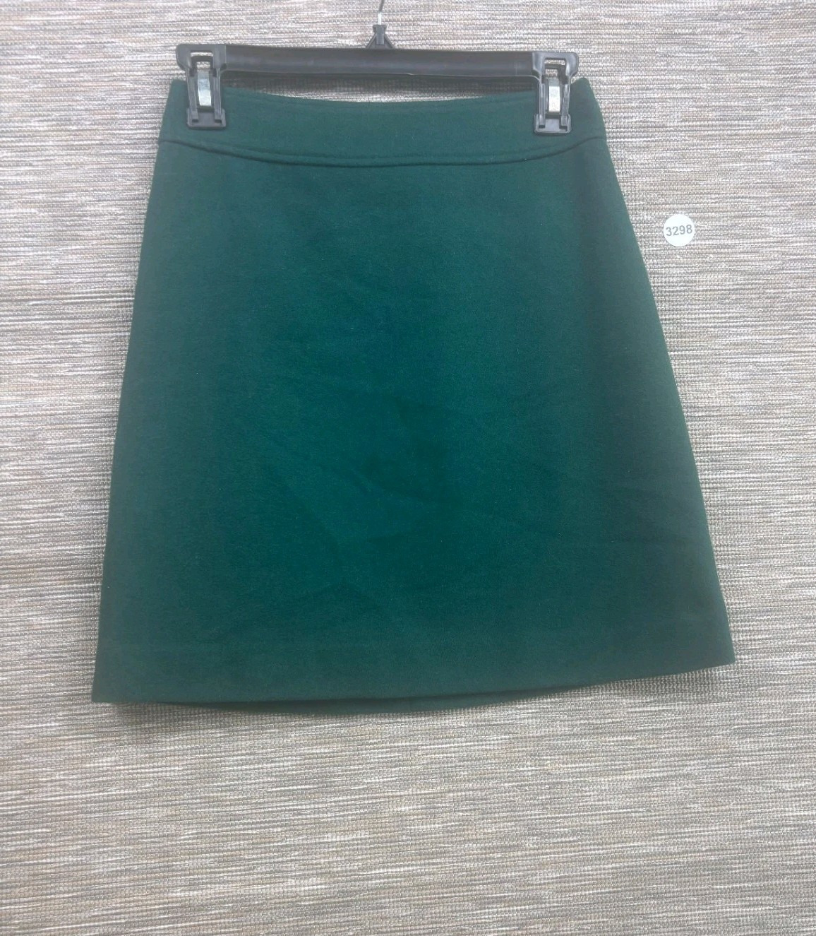 J Crew Wool Blend A-Line Skirt Womens Size 00 Green Style AR997 Back Zip