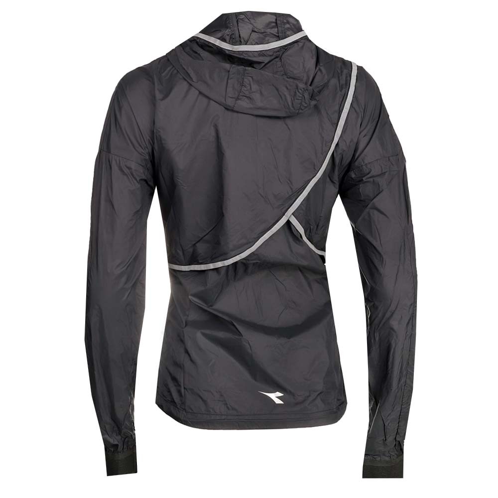 diadora Be One Full Zip Running Jacket Womens Black Casual Athletic Outerwear 17