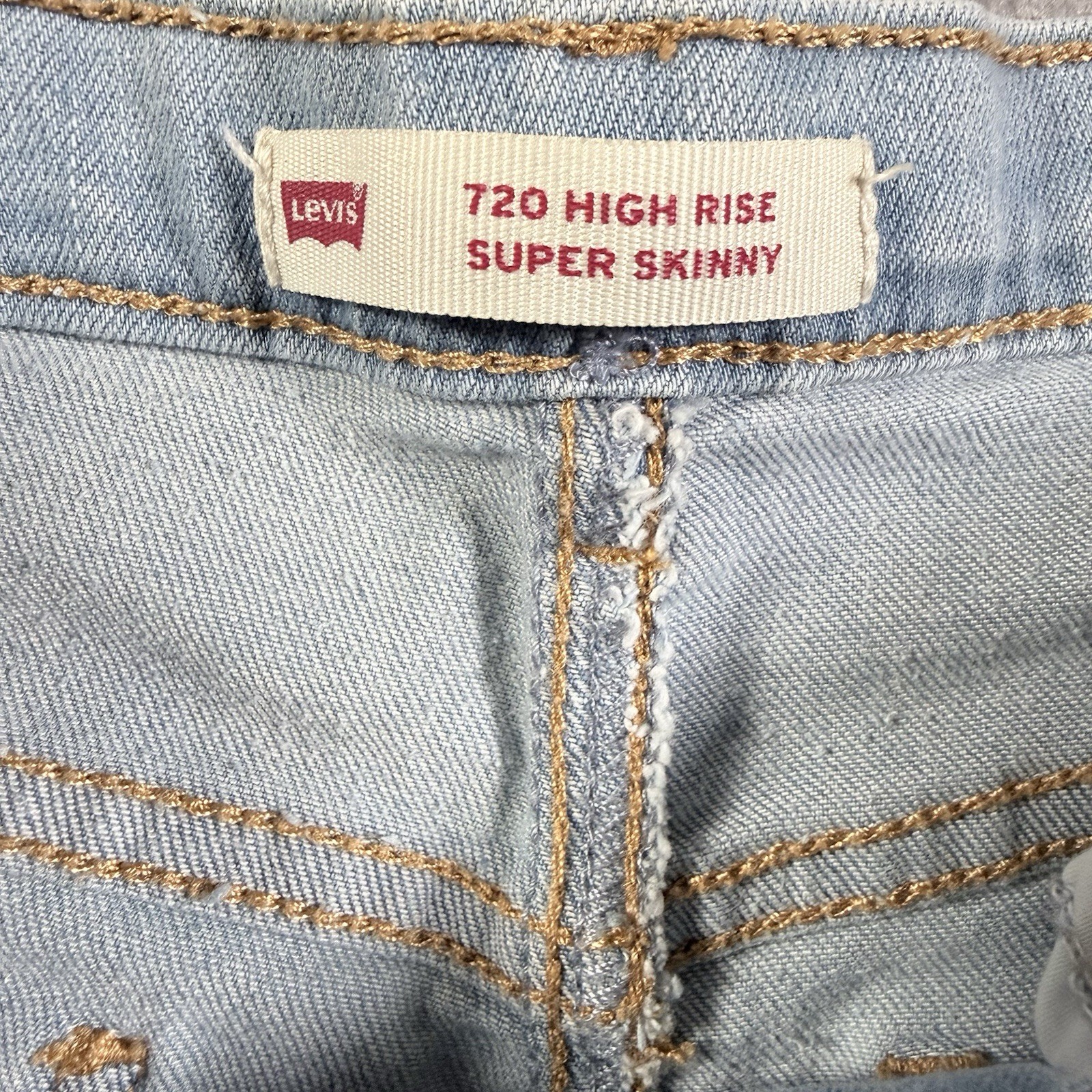 evis 720 Girls 16 Reg High Rise Super Skinny Jeans Distressed Ripped Frayed Hem