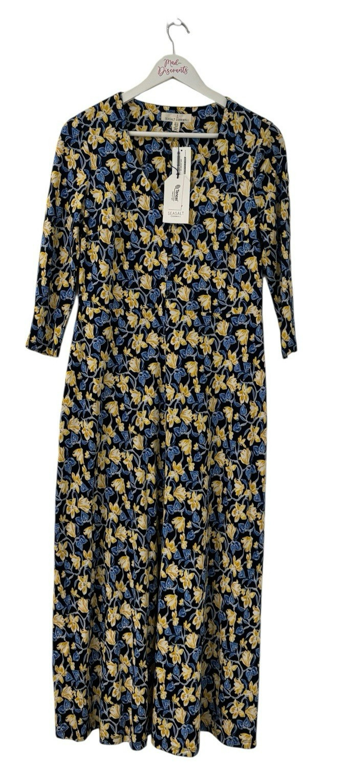 Seasalt Ava Jersey V-Neck Dress – Cyclamen Maritime – UK 12 ~ BNWT Rrp £69.95