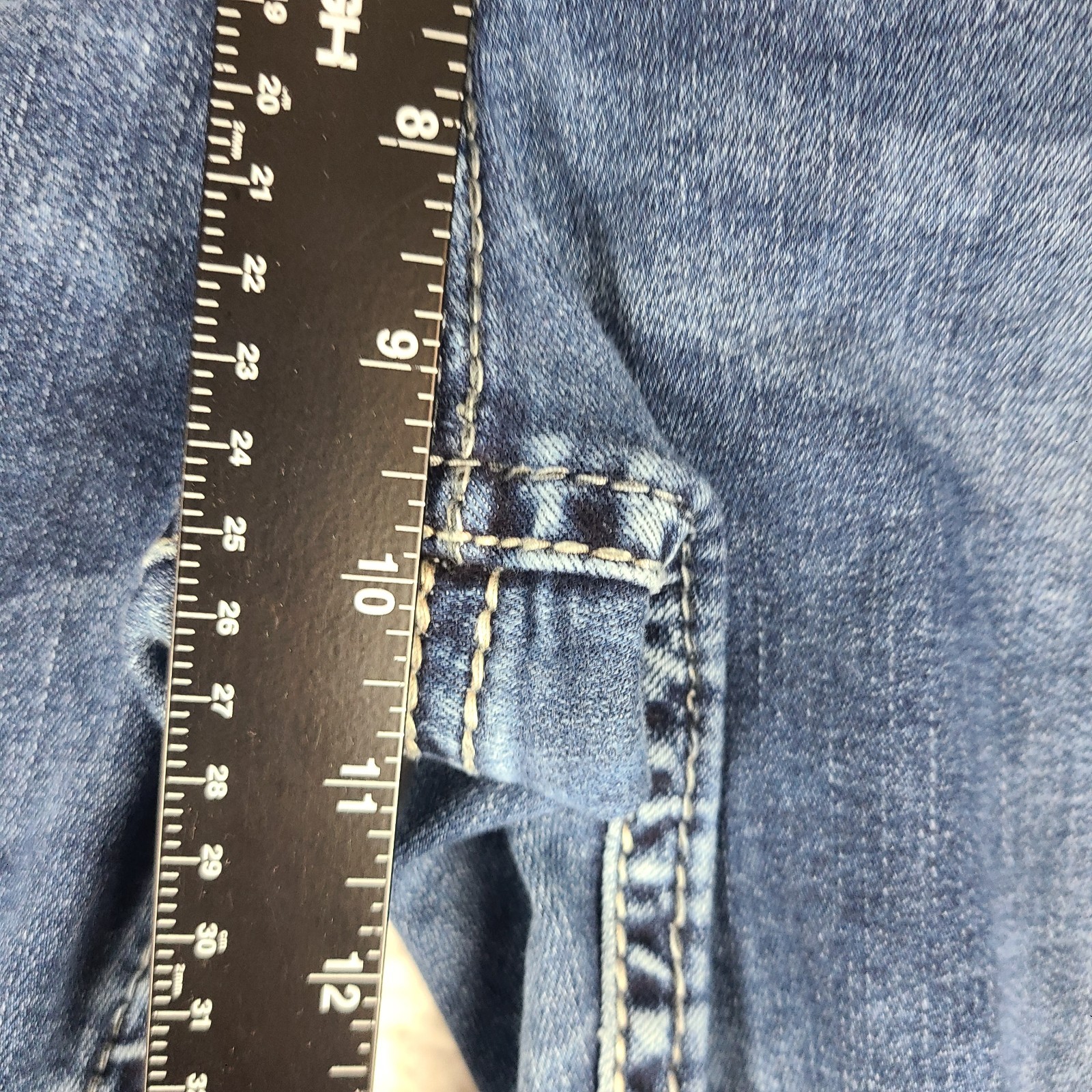 Silver Jeans Womens 16×30 Blue Denimotion Suki Skinny Distress Dark Wash Denim