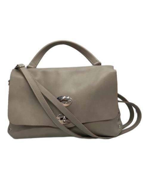 zanellato POSTINA Studded Leather Shoulder Bag gray