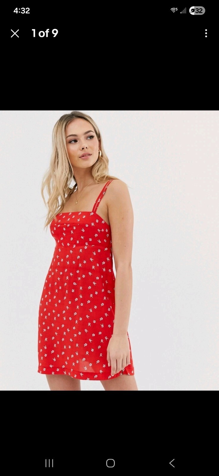 Free People Women’s Intimately Wild Child Red Mini Dress Lrg