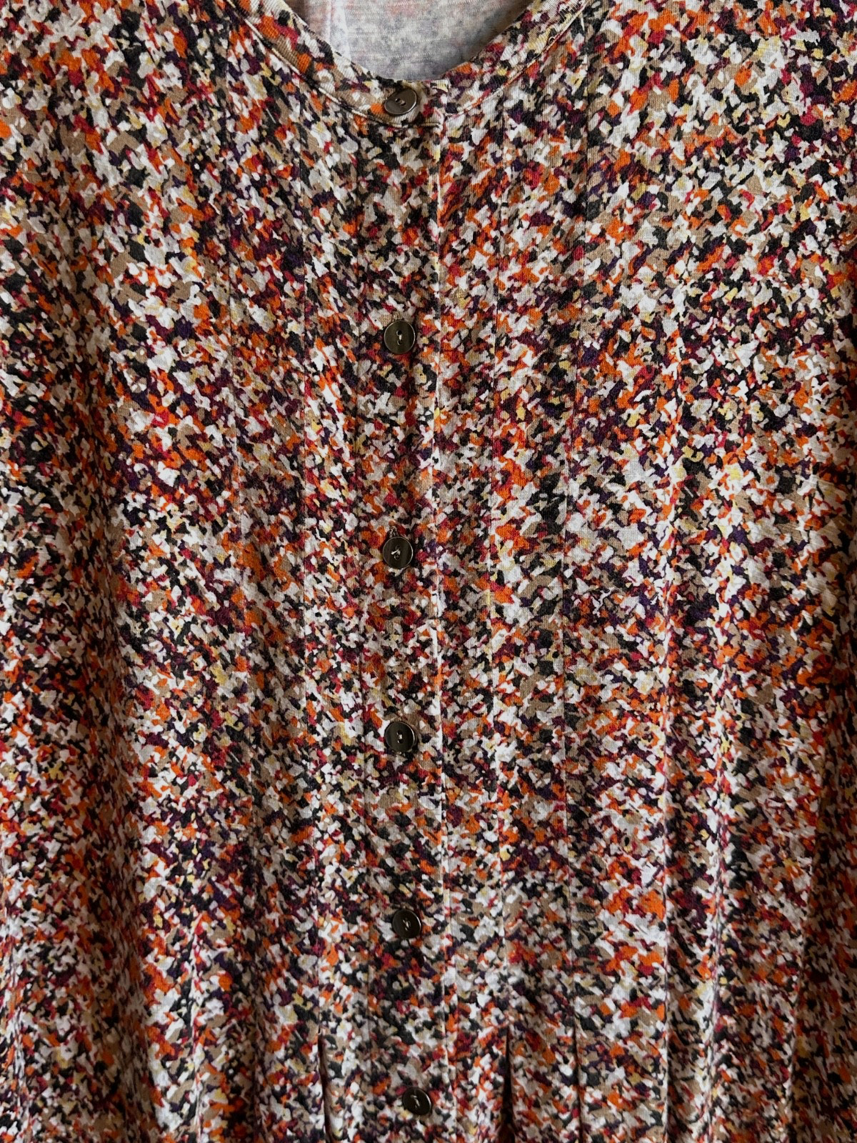 NEW! JJill All Occasions Brown/Orange Dress Petite Size 14 w/ 3/4″ Sleeve