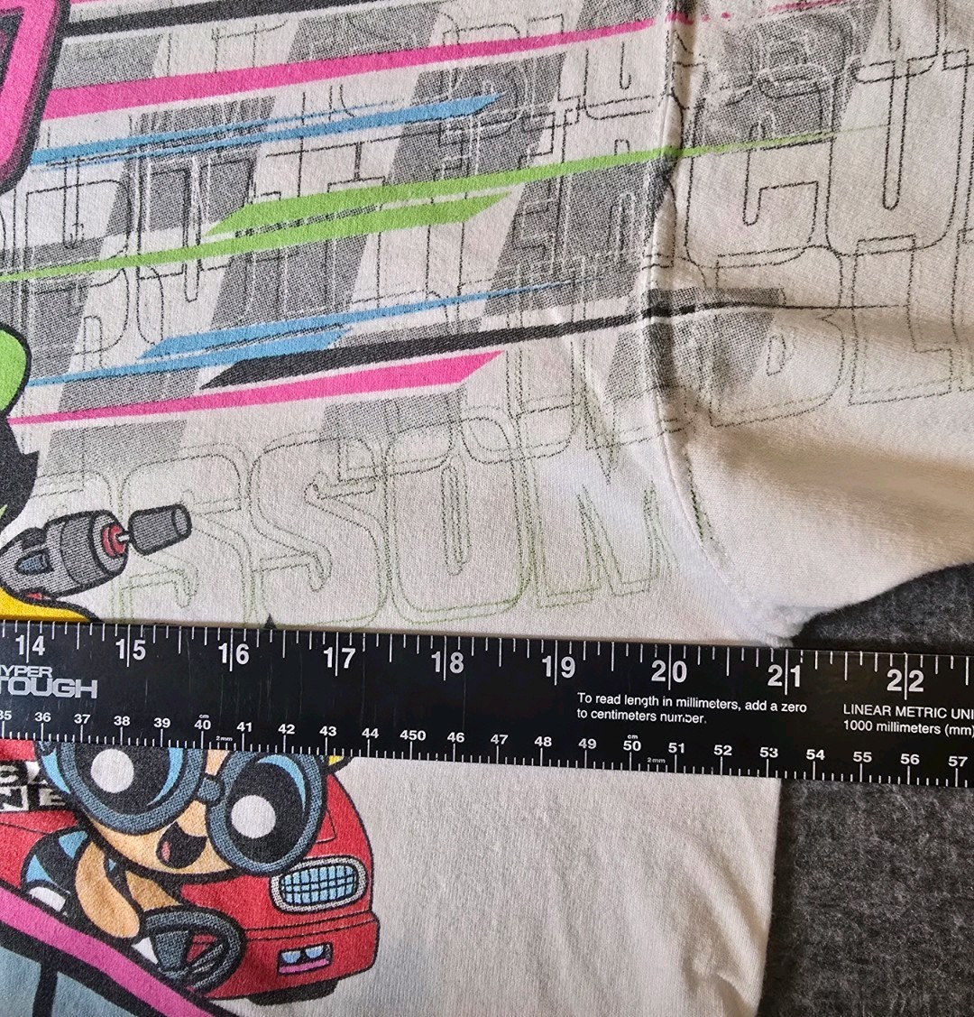 Vtg 02 Powerpuff Girls Wacky Racing Cartoon Network Tee Size L Racing Champions