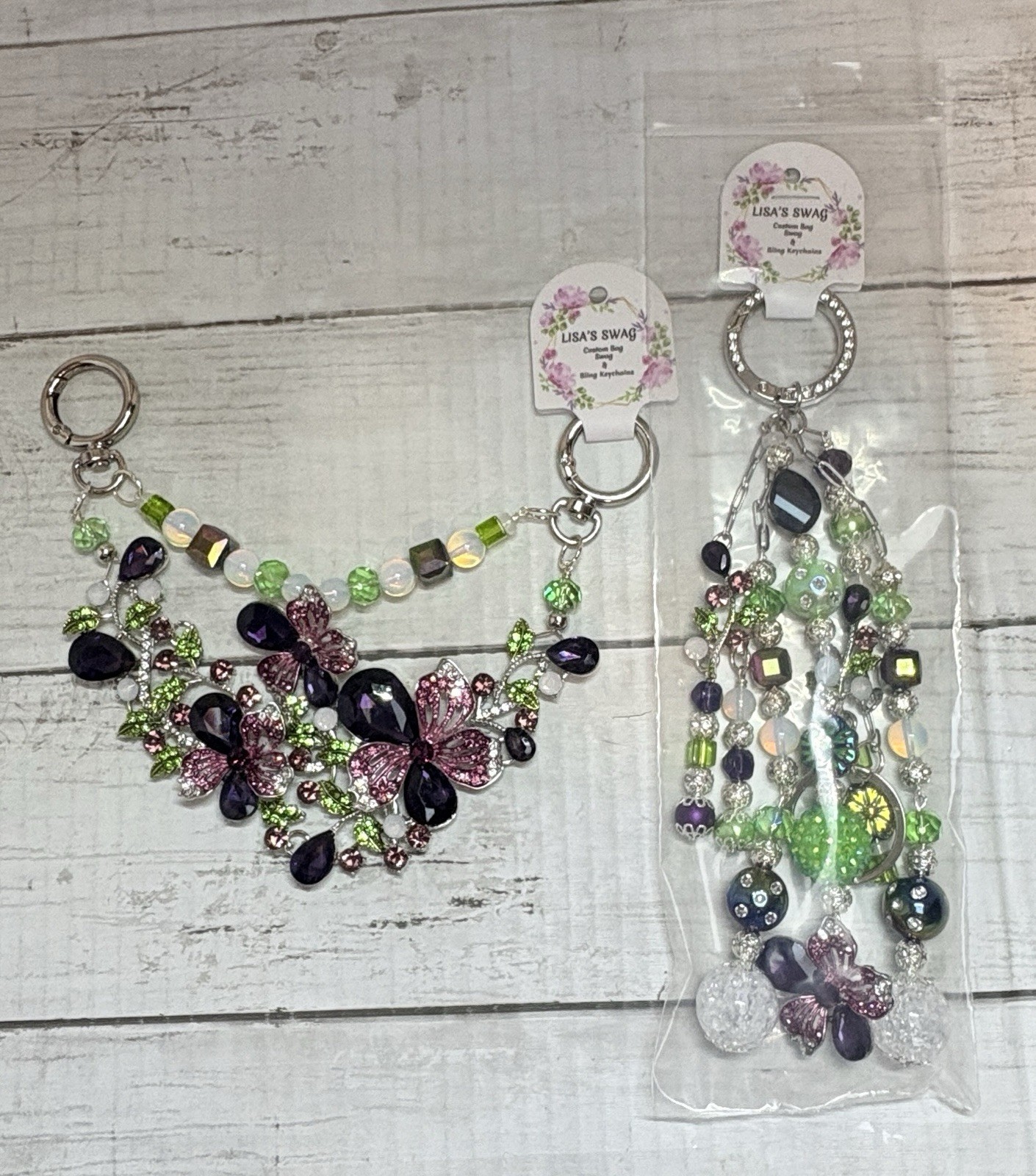 Handmade✨Handbag Jewelry✨Purse Bling✨Bag Swag✨Bag Charm✨Keychain✨2 Piece Set✨NWT