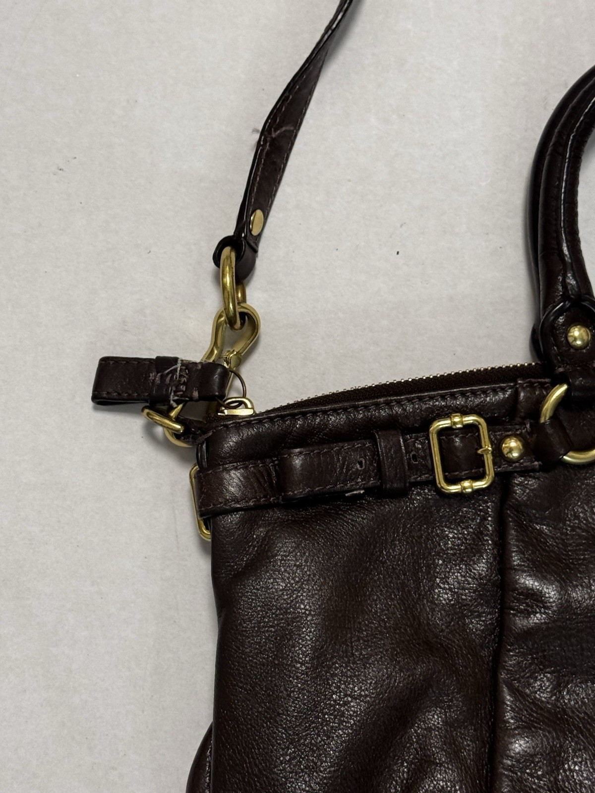 Coach Madison Sophia McGee 18609 Shoulder Bag Handbag Brown Leather Authentic