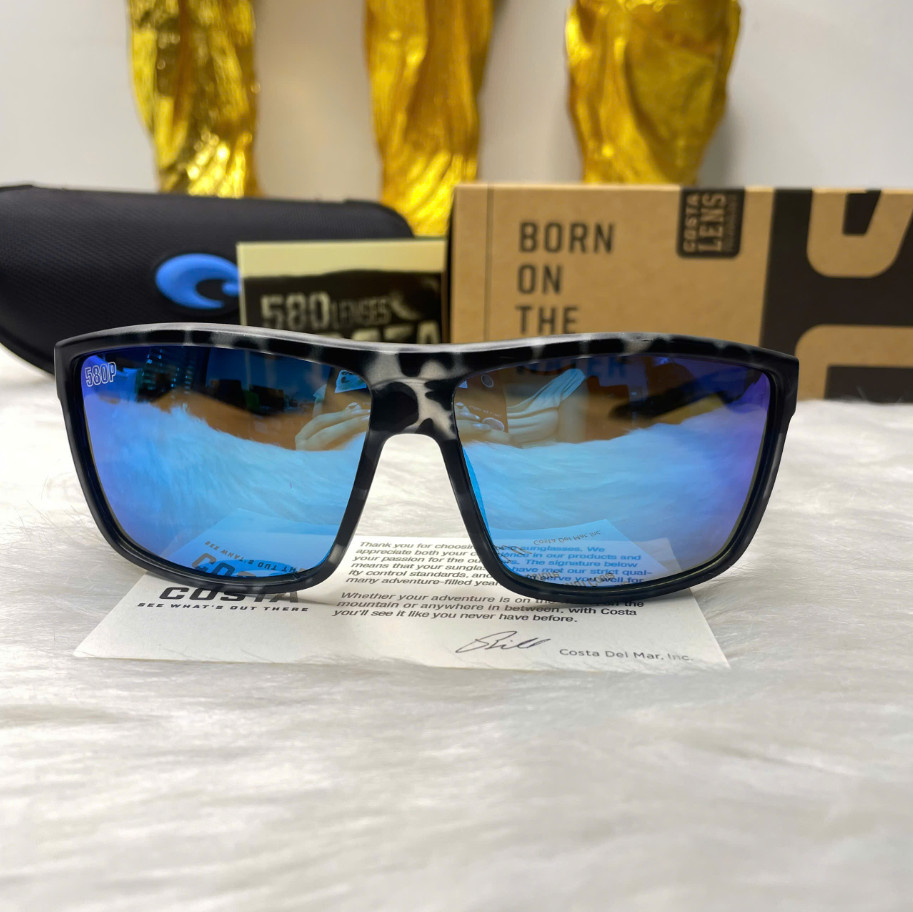 NEW Costa Del Mar Rincon Gray Camo Sunglasses Blue Mirror Polarized HOT TREND