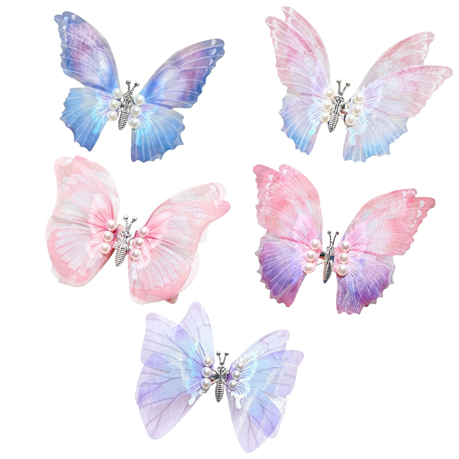 5 Pcs 3D Colorful Moving Wings Butterfly 1 Count (Pack of 1), Multicolored