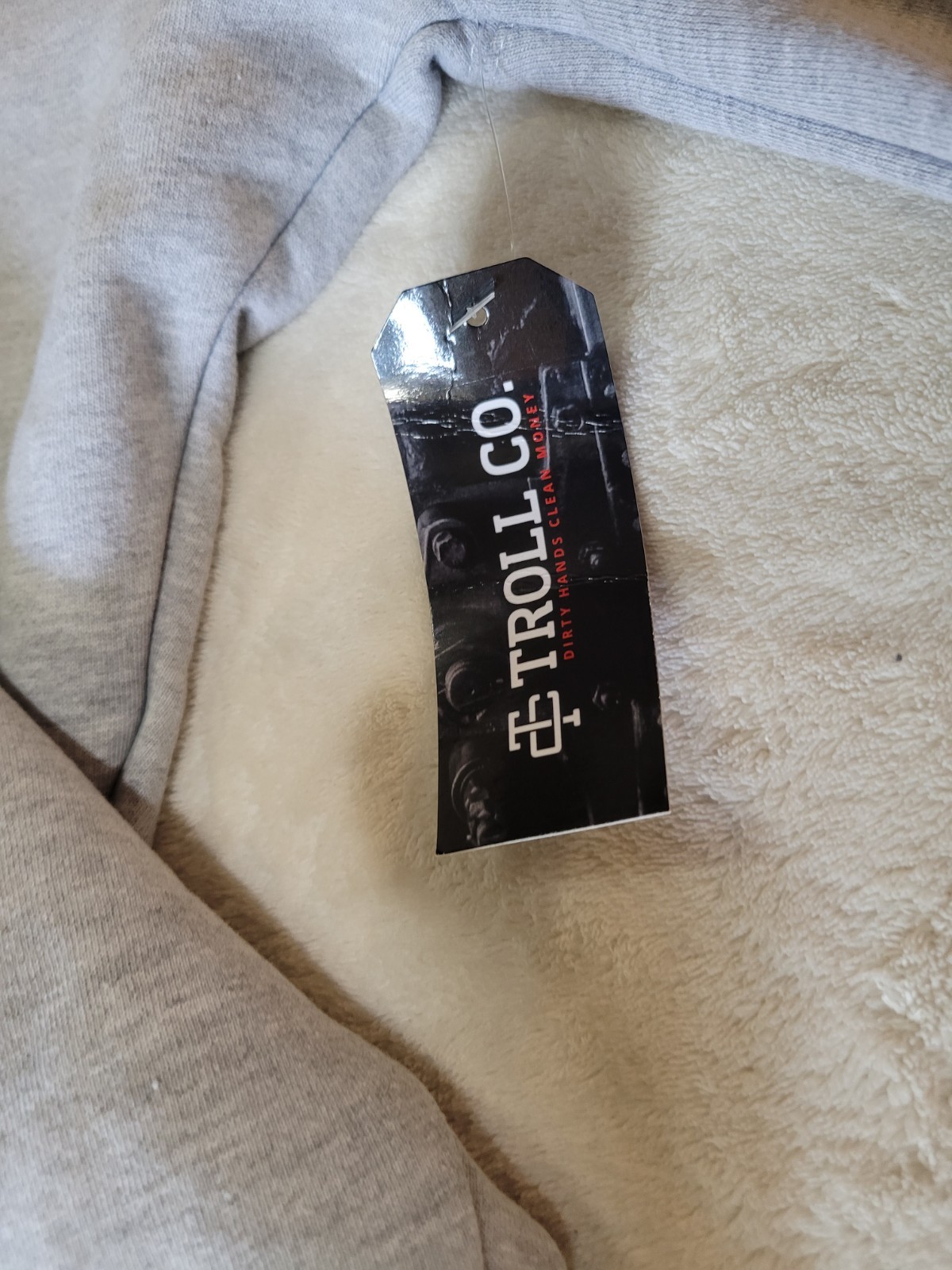 NWT Troll Co Gray Haggler Hoodie Nens Size 2XL