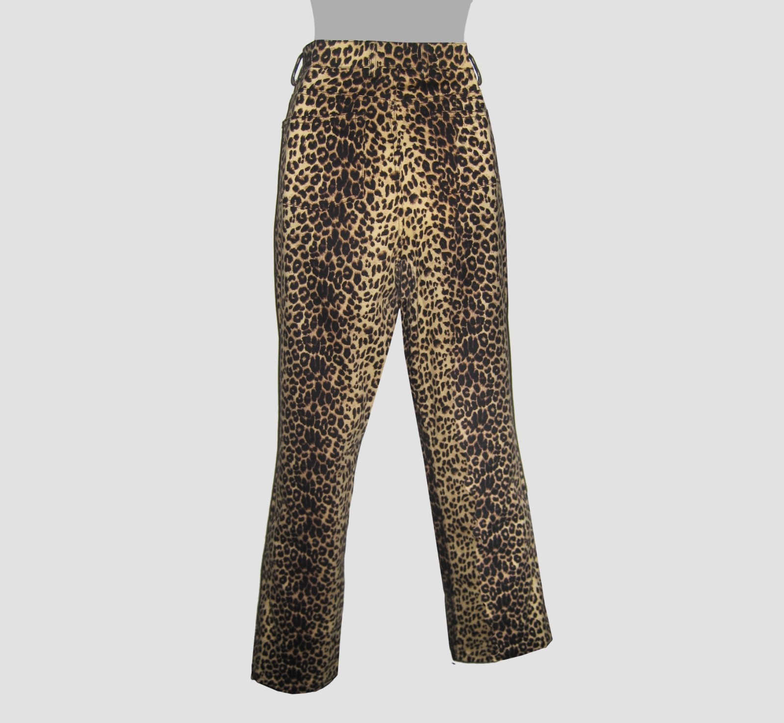 VTG GUESS JEANS USA CLASSIC LEOPARD PRINT TROUSER JEANS LT STRETCH SEXY LNC 32