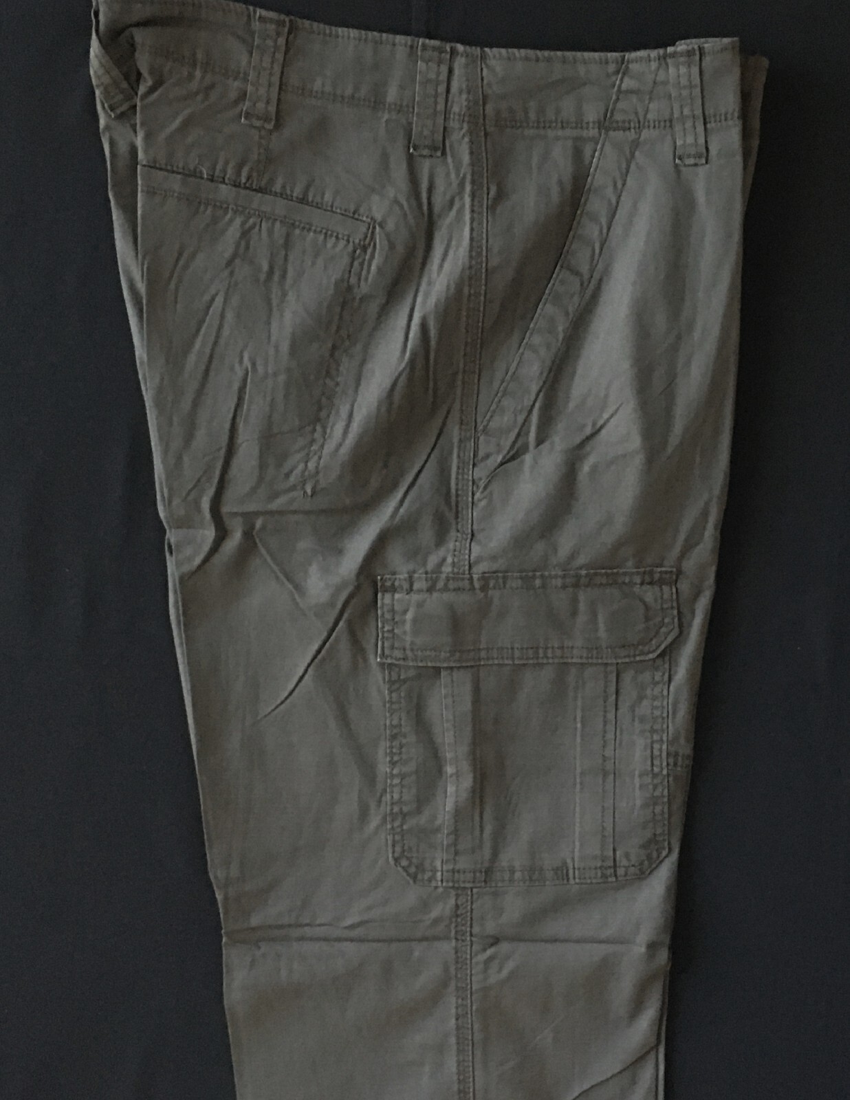 Men’s Wrangler Cargo Pants w/ Stretch Relaxed Fit Olive Drab Green CHOOSE SIZE