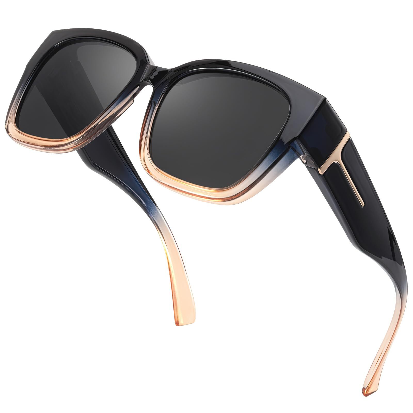 Fit Over Sunglasses for Women,Trendy Designer Style Oversized Polarized Sunglass