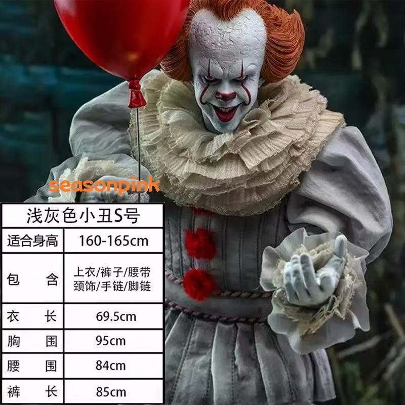 Chapter Stephen King Clown Unisex Costume Cosplay Pennywise Multicolor Halloween