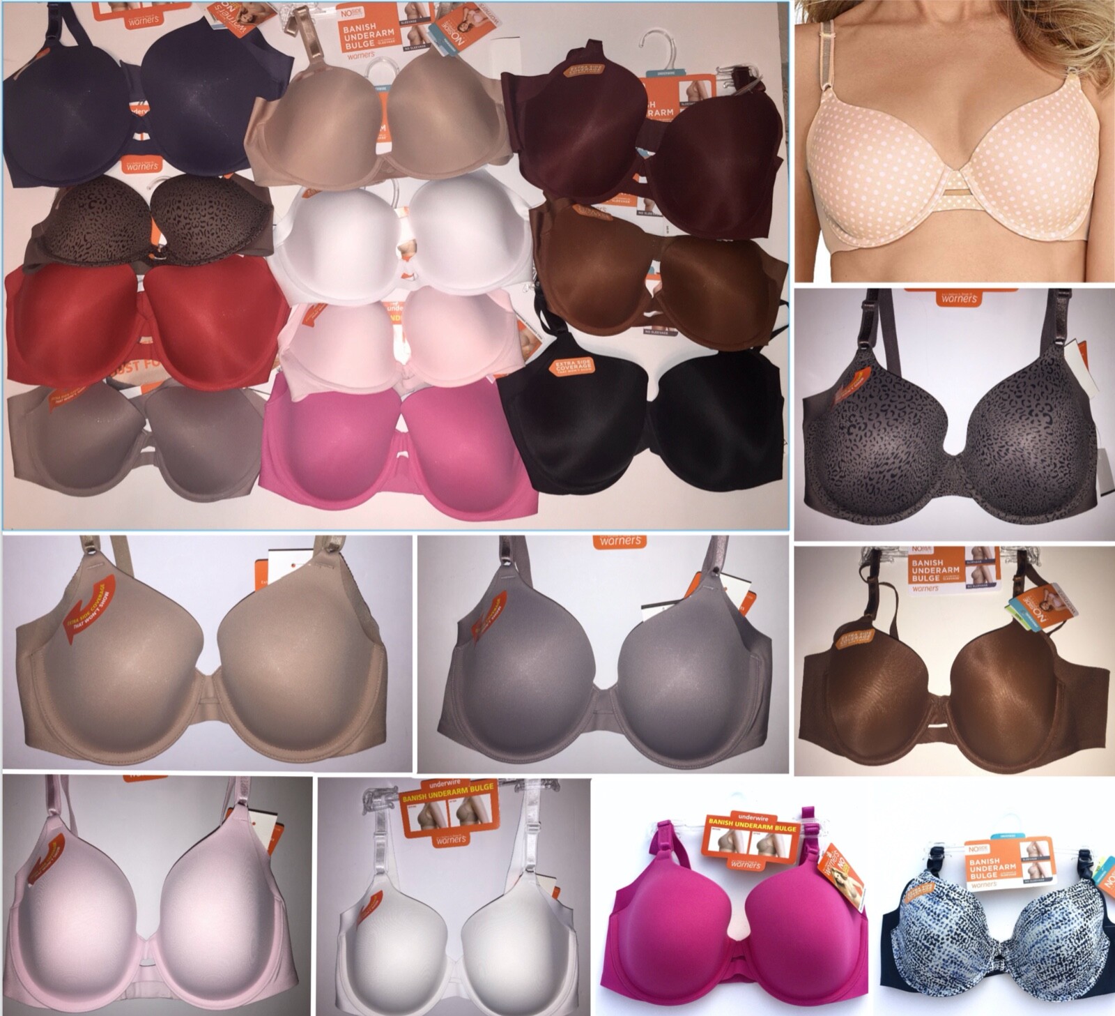 Warner’s Bra Underwire Full Coverage Side Smoothing Support No Side Effects 1356