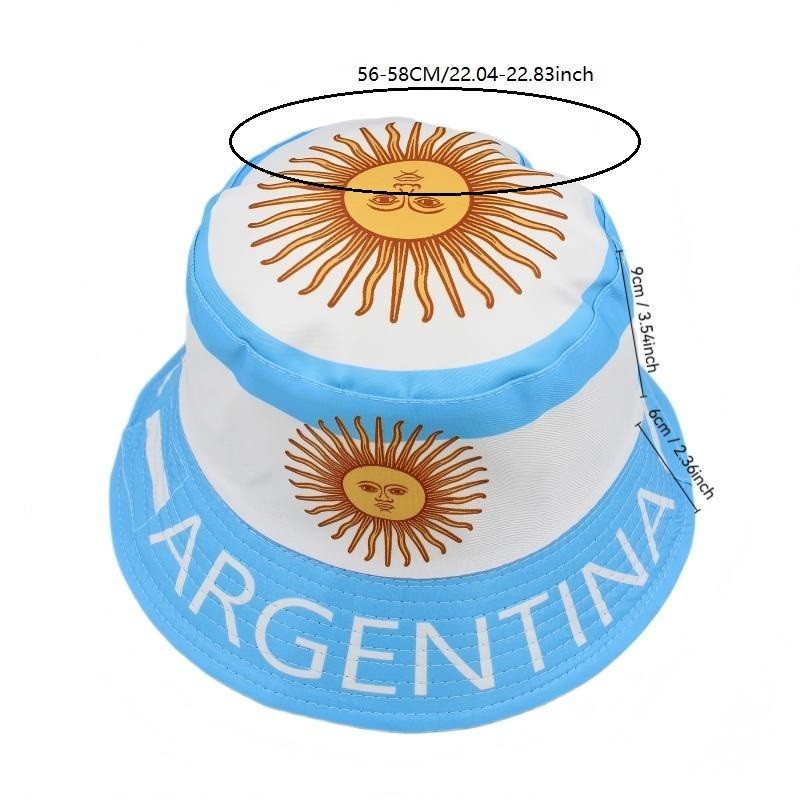 Argentina Flag Bucket Hat Reversible Hat Argentina Bucket Hat Summer Arg Hat