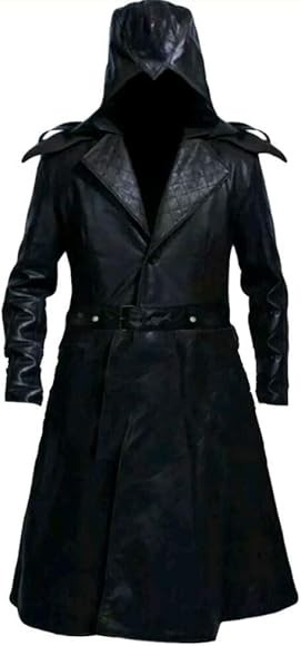 Jacob Frye Assassin’s Creed Syndicate Black Leather Long Costume Trench Coat