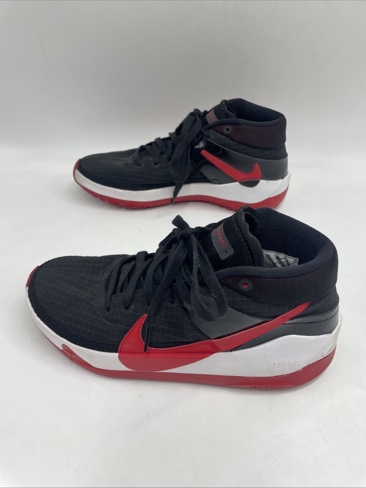 2020 Nike Kevin Durant 13 Bred Men’s 9.5 Black/Red Basketball Shoes (CI9948-002)