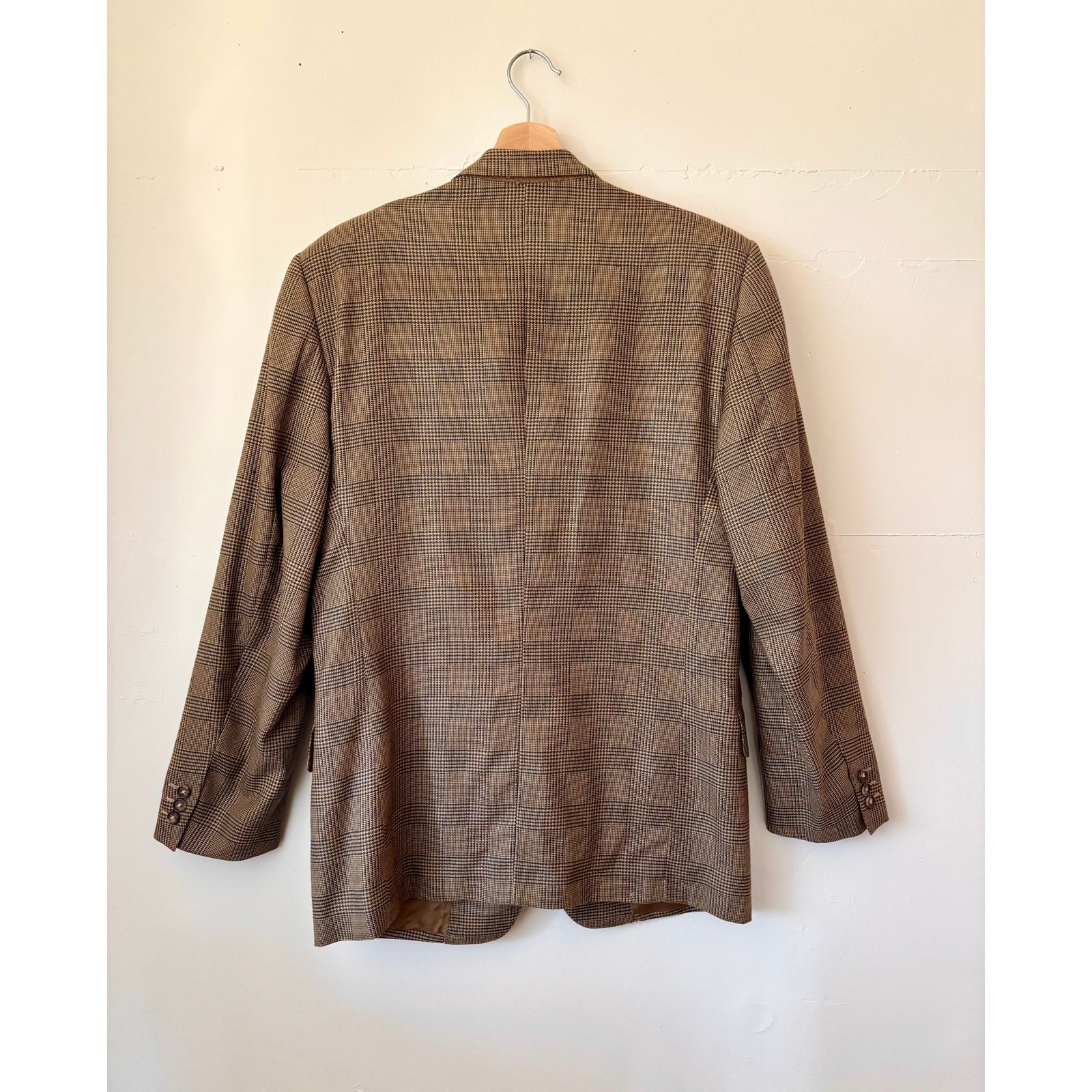 Ermenegildo Zegna Brown Plaid Silk/Wool Sport Coat Blazer Made in Italy– Medium