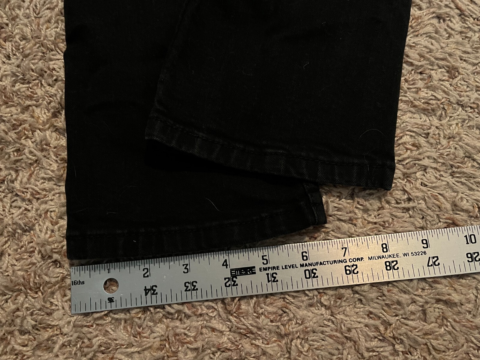 EUC Levi’s 502 Jeans BLACK Regular Tapered Men tag=30×32 (MEASURED 28×29) (9257)