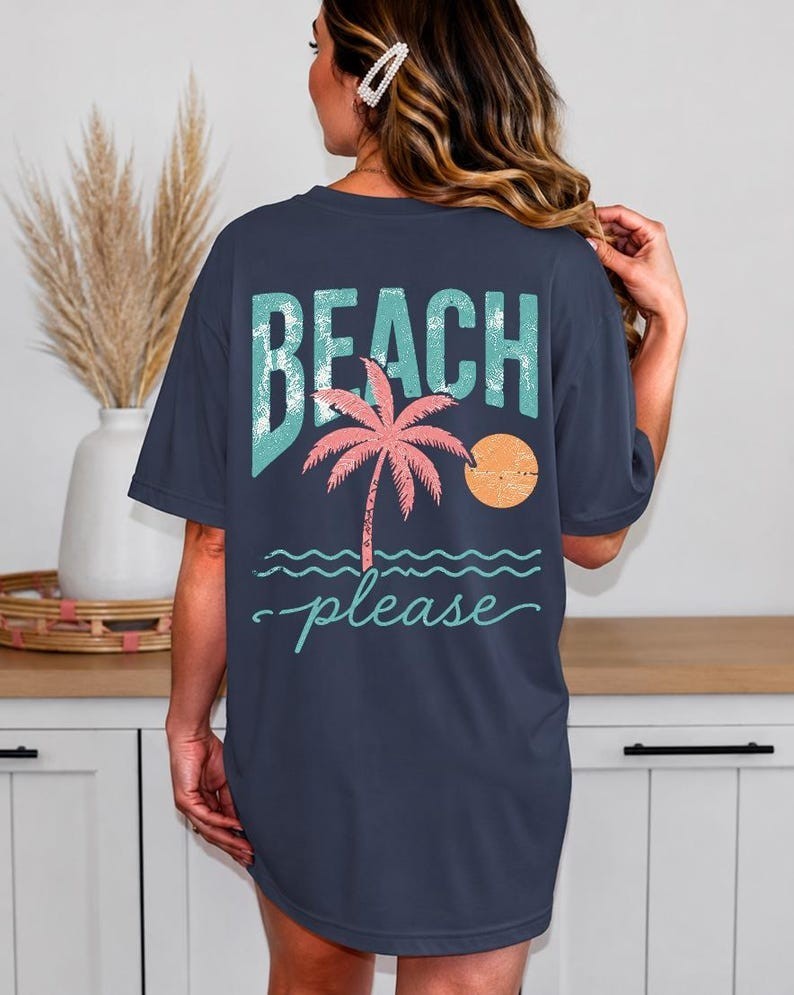 Comfort Colors Beach Please T-Shirt, Summer shirt, Trendy Beach Tee for Women
