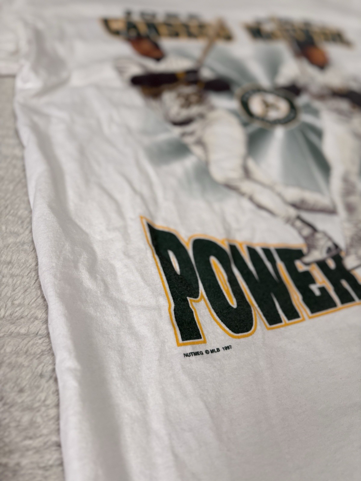VTG 90s MLB Oakland Athletics Jose Canseco Mark McGwire 2XL Shirt Short Sleeve