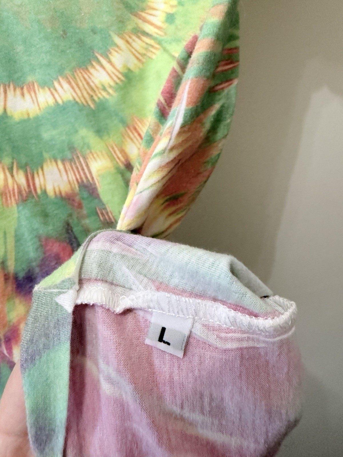 Vintage Y2K Next Era Tie Dye Smiley Colorful Hippie Retro Gay Graphic T Shirt L