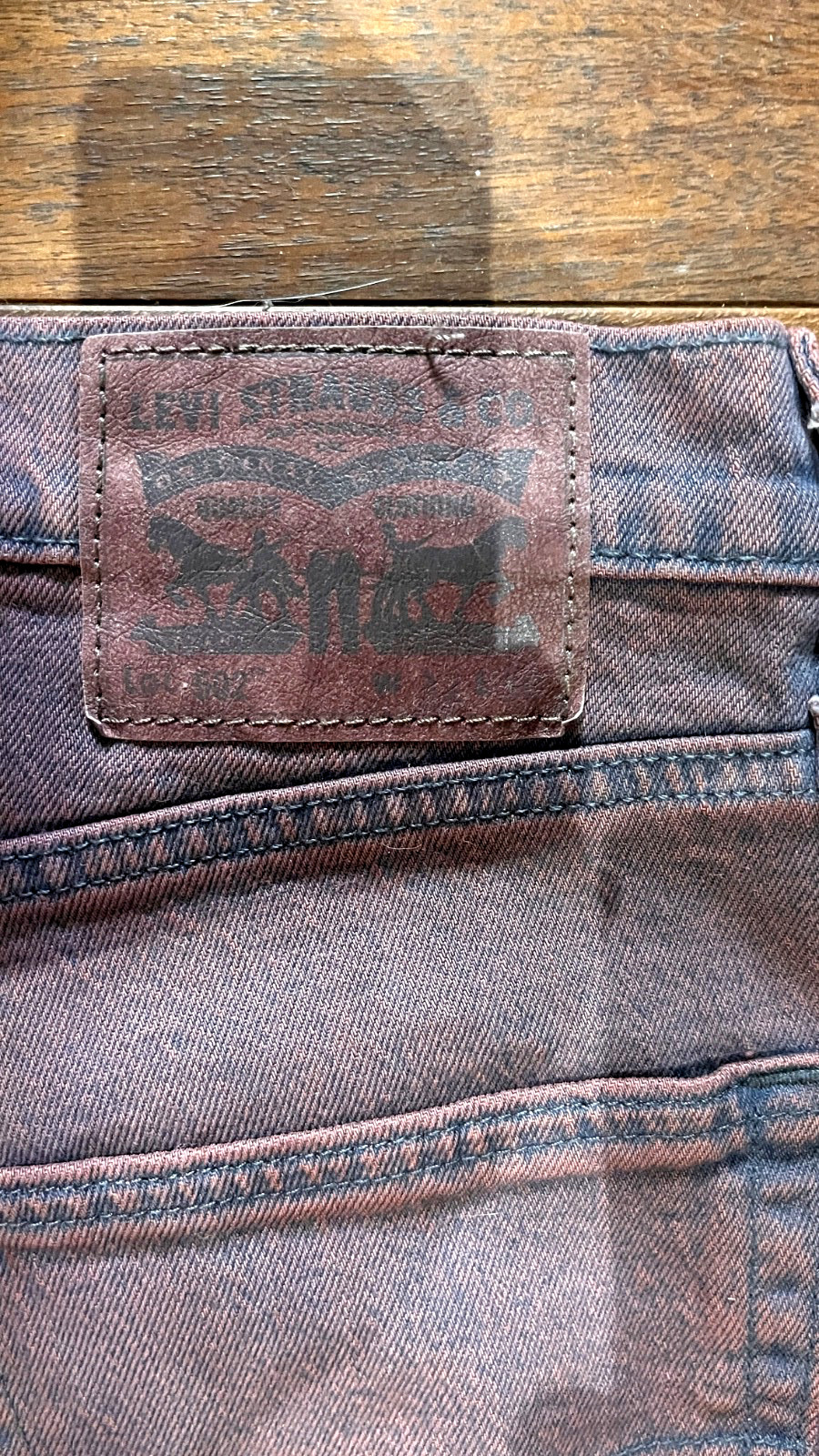 Levi’s 502 Straight Jeans Men’s 32×30 Purple/Plum Denim Classic Casual Pants