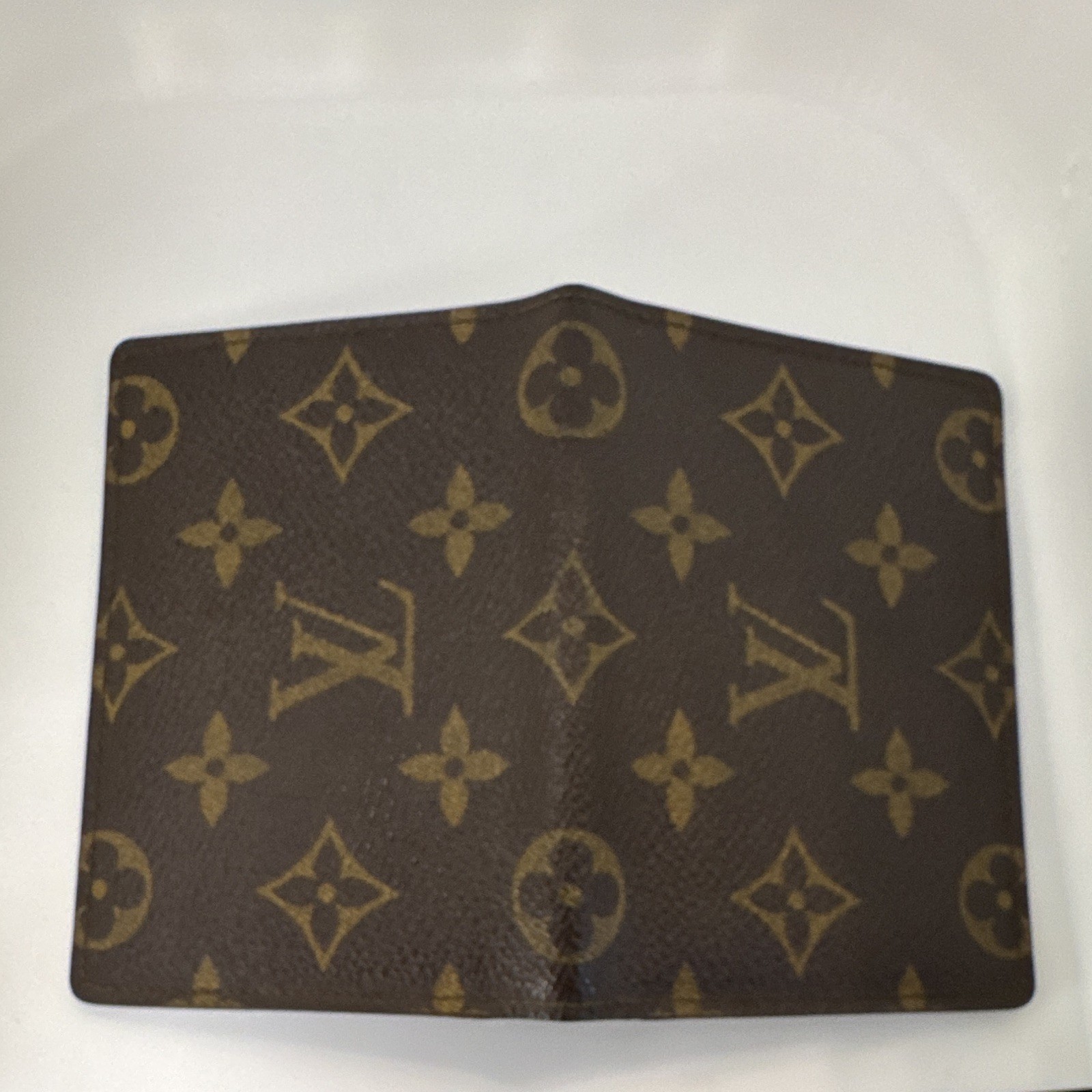 Louis Vuitton Monogram Brown Leather ID/Document Holder with ID Window
