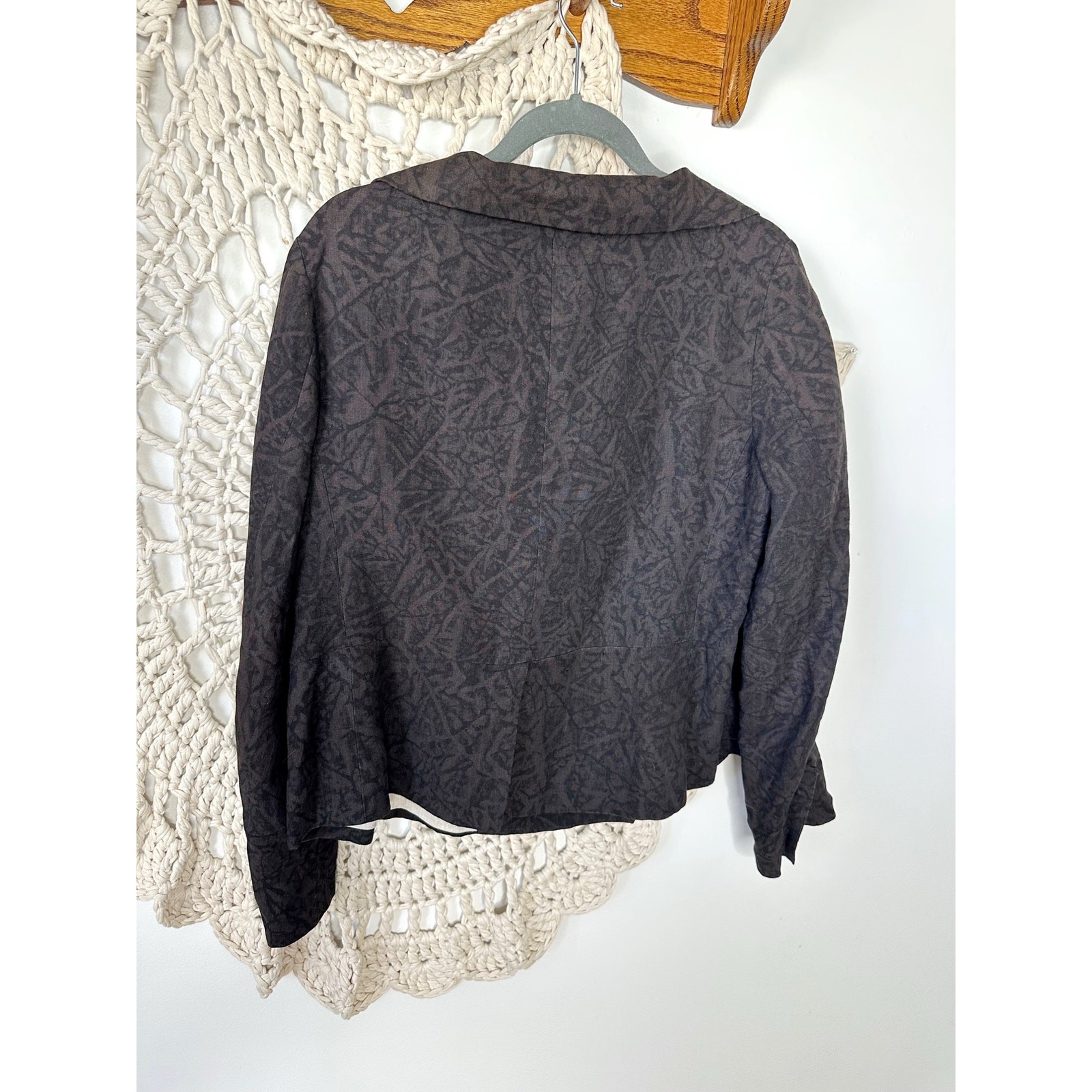 Annette Gortz Linen Avant Garde Lagenlook Oversized Jacket Size EU 36 US 4