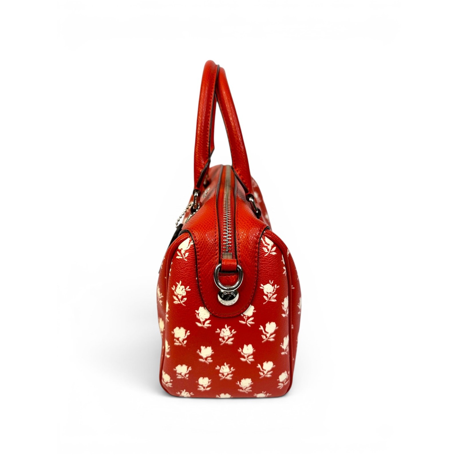 Coach Mini Bennett Badlands Floral Print Carmine Red Satchel Crossbody Bag