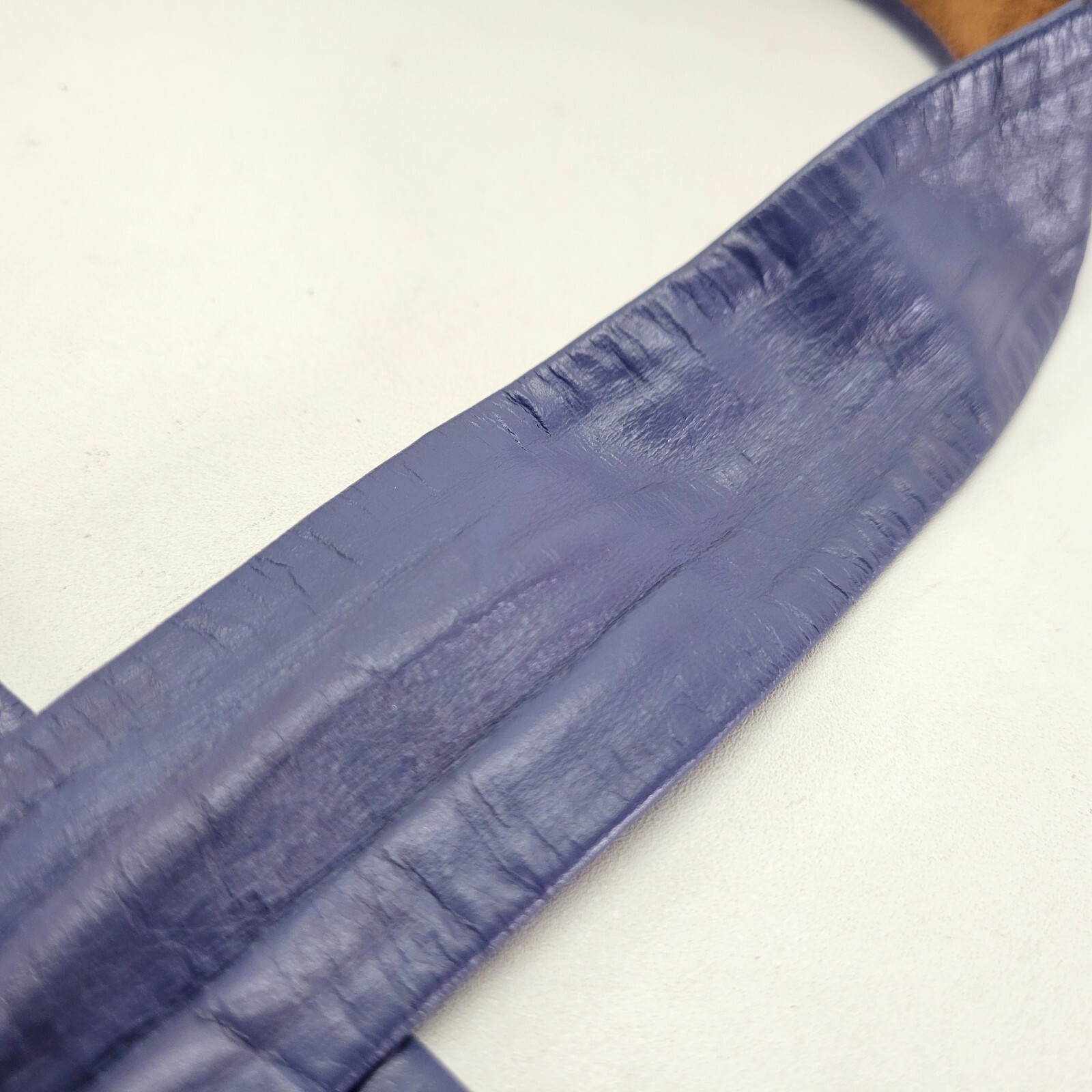 Vintage Leather Belt 30 32 34 Cornflower Blue